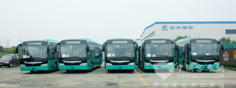 中大豪华城市公交车批量出口阿尔巴尼亚