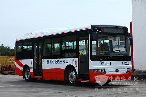 交付徐州中北巴士公司的恒通纯电动客车