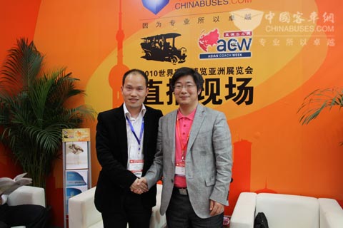 雅苒中化环保（青岛）销售及技术总监（国内）罗童与客车网总编辑吴永强